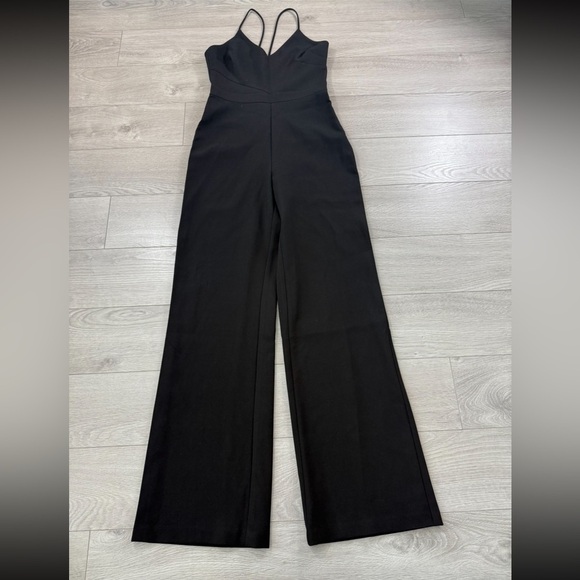 Likely Brooklyn Black Wide Leg Spaghetti Strap Jumpsuit - Picture 2 of 15
